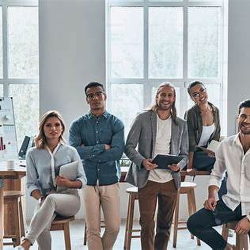 Creative team discussing an e-commerce project brief in a modern office