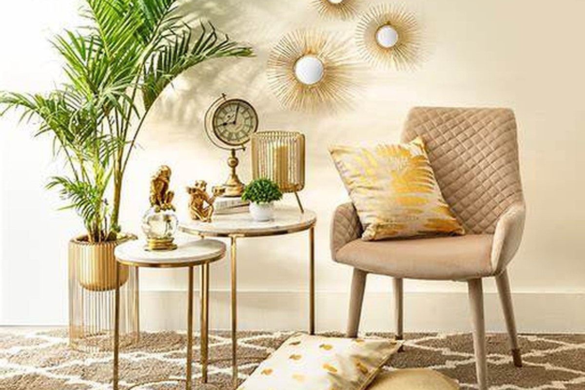 Styled home interior with furniture and decor for lifestyle e-commerce imagery